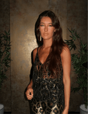 Jordan | Women's Embellished Sheer Mesh Cami Party Glitter Top
