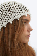 Joy | Women’s Crochet Pearl Beaded Festival Vacation Head Beanie