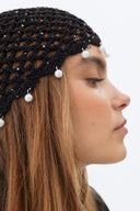 Joy | Women’s Crochet Pearl Beaded Festival Vacation Head Beanie