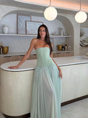 Judith | Women's Sleeveless Corset Maxi Wedding Guest Dress