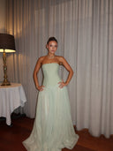 Judith | Women's Sleeveless Corset Maxi Wedding Guest Dress