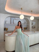 Judith | Women's Sleeveless Corset Maxi Wedding Guest Dress