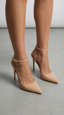 Jula | Women’s Metallic Pointed Toe Stiletto Sandals