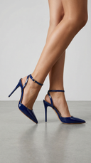 Jula | Women’s Metallic Pointed Toe Stiletto Sandals