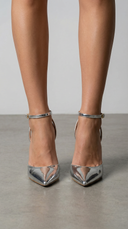 Jula | Women’s Metallic Pointed Toe Stiletto Sandals