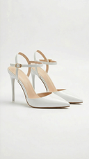 Jula | Women’s Metallic Pointed Toe Stiletto Sandals