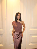 Kaelyn | Women's Elegant One Shoulder Maxi Wedding Guest Dress