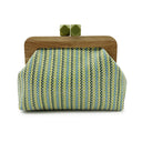 Kaia | Women’s Woven Clutch Bag with Wooden Frame