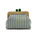 Kaia | Women’s Woven Clutch Bag with Wooden Frame