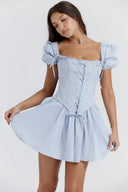 Kailey | Women's Embroidered Corset Mini Summer Dress