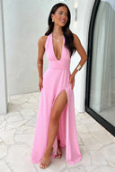 Karina | Women's Sleeveless High-Split Maxi Summer Dress