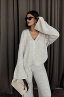Karsyn | Women's Wide Leg Pants Ribbed Knit Two Piece Set