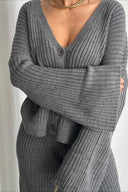 Karsyn | Women's Wide Leg Pants Ribbed Knit Two Piece Set