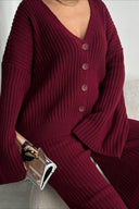 Karsyn | Women's Wide Leg Pants Ribbed Knit Two Piece Set