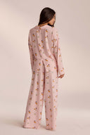 Kathryn | Women's Breakfast Print Notch Collar Long Sleeve Pajama Set with Pants