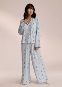 Kathryn | Women's Breakfast Print Notch Collar Long Sleeve Pajama Set with Pants