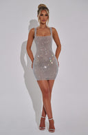 Katya | Women's Sparkly Sleeveless Mini Dress