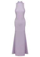 Kayleigh | Women's Sparkly Backless Floral Detail Maxi Prom Dress