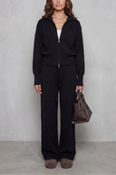Kimber | Women's Zip Front Collar Knit Two Piece Set Loungeset