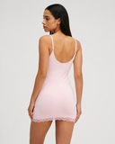 Kirsty | Women's Scoop Neck Lace Trim Spaghetti Strap Mini Nightdress