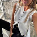 Kylie | Women's Button Front Knitted Vest Cardigan