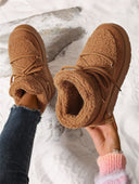 Lacey | Women's Fleece Lined Lace Up Round Toe Platform Sole Ankle Boots