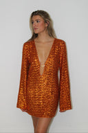 Leilani | Women's Long Sleeve Sequin Mini Summer Dress