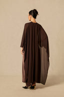 Lainey | Women's Batwing Cape Sleeve Formal Maxi Dress