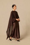 Lainey | Women's Batwing Cape Sleeve Formal Maxi Dress
