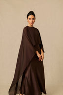Lainey | Women's Batwing Cape Sleeve Formal Maxi Dress