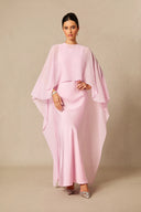 Lainey | Women's Batwing Cape Sleeve Formal Maxi Dress