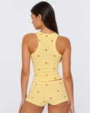 Leticia | Women's Heart Print Scoop Neck Sleeveless Pajama Set with Shorts