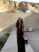 Lilith | Women's Halter Backless Maxi Summer Dress