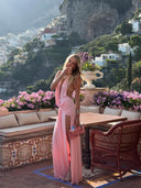 Lilith | Women's Halter Backless Maxi Summer Dress