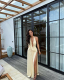 Lilith | Women's Halter Backless Maxi Summer Dress