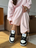 Lisette | Women's Half Zip Long Sleeve Wide Leg Pants Two Piece Sweat Set