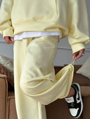 Lisette | Women's Half Zip Long Sleeve Wide Leg Pants Two Piece Sweat Set