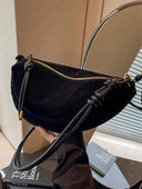 Loretta | Women's Faux Suede Crescent Shoulder Bag