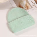 Lorraine | Women's Ribbed Foldover Cuff Rounded Crown Fuzzy Knit Beanie