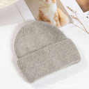 Lorraine | Women's Ribbed Foldover Cuff Rounded Crown Fuzzy Knit Beanie