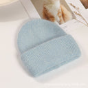 Lorraine | Women's Ribbed Foldover Cuff Rounded Crown Fuzzy Knit Beanie