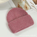 Lorraine | Women's Ribbed Foldover Cuff Rounded Crown Fuzzy Knit Beanie