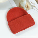 Lorraine | Women's Ribbed Foldover Cuff Rounded Crown Fuzzy Knit Beanie