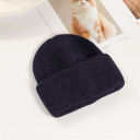Lorraine | Women's Ribbed Foldover Cuff Rounded Crown Fuzzy Knit Beanie