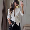 Lottie | Women's V-Neck Long Sleeve Tailored Blazer