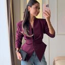 Lottie | Women's V-Neck Long Sleeve Tailored Blazer