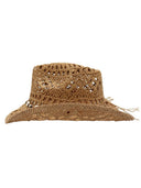 Lucia | Women’s Crochet Beach Cowboy Hat with Shell Bead Band