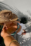Lucia | Women’s Crochet Beach Cowboy Hat with Shell Bead Band