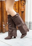 Lucille | Women's Pointed Toe Side Zip Low Block Heel Boots