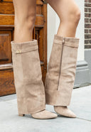 Lucille | Women's Pointed Toe Side Zip Low Block Heel Boots